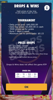 Mega Dice Sweet Bonanza prizes drop