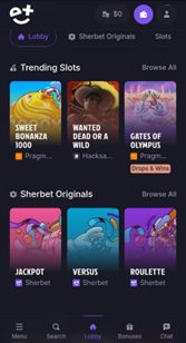 Sherbet Casino LOBBY 2