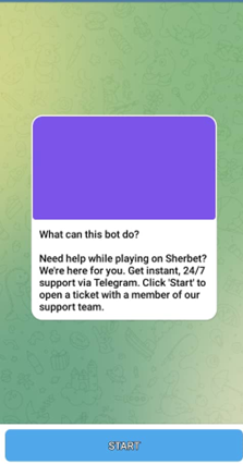 Sherbet Telegram Customer Support