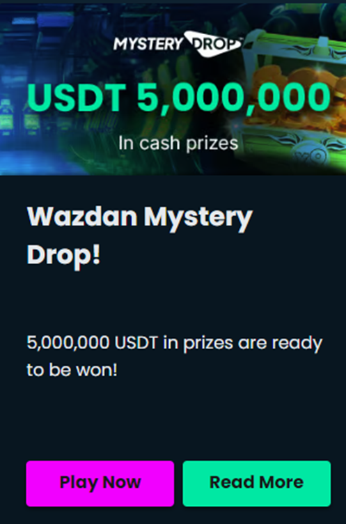 MegaDice 5m USDT Wazdan Mystery Drop