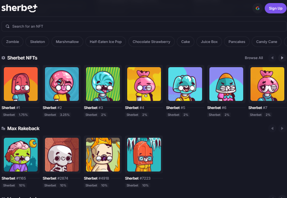 Sherbet NFT Games