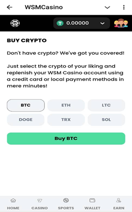 WSM Casino Telegram Wallet 1