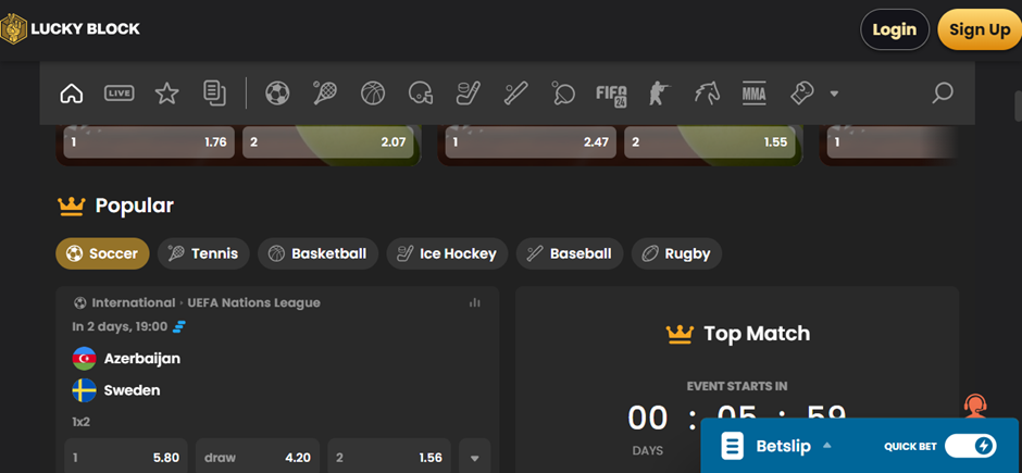  Lucky Block Sports Betting