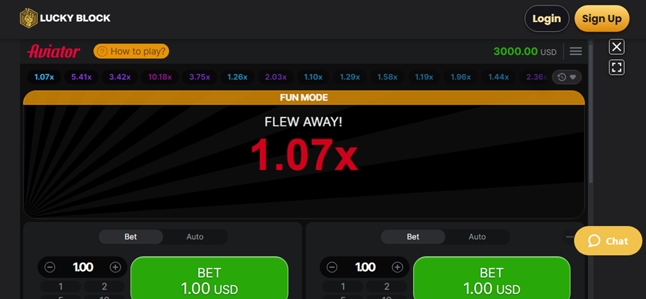 Aviator by Spribe on Lucky Block