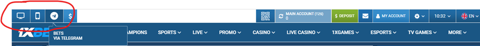 1XBet Main Page - Accessibility