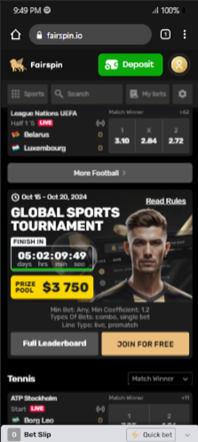 Fairspin Global Sports Tournament
