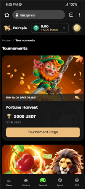 Fairspin Casino Tournaments