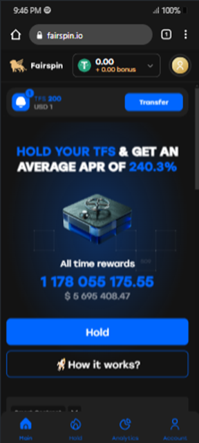 Fairspin Staking Program