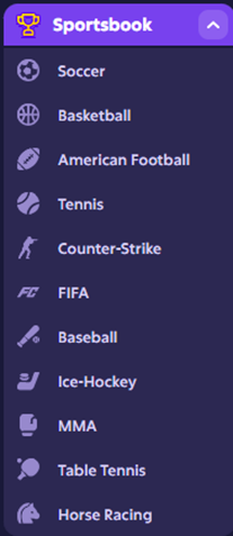 Roobet Sportsbook Offerings