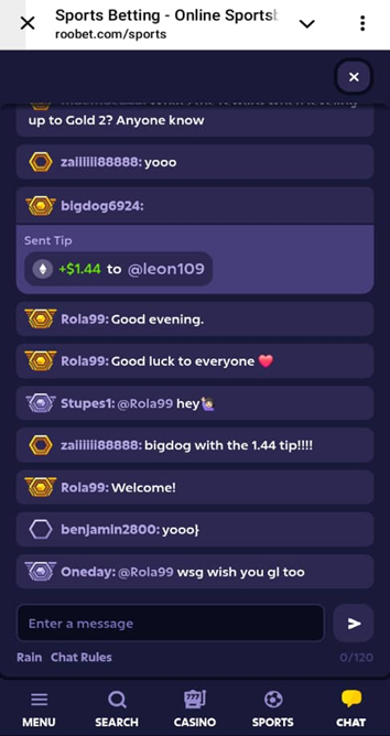 Roobet Community Chat