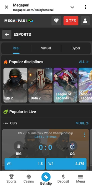 Megapari Telegram Esports