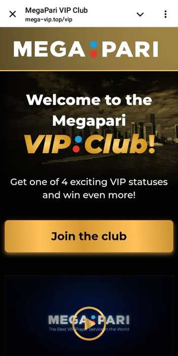 Megapari VIP program