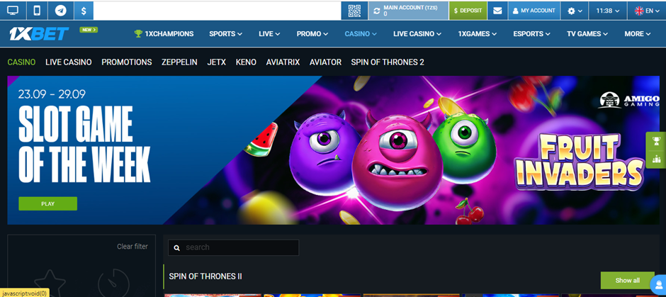 1xBet telegram Casino