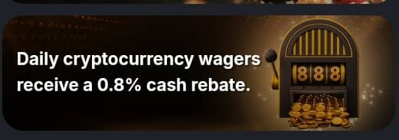 TgBet Casino Crypto Cash Rebate